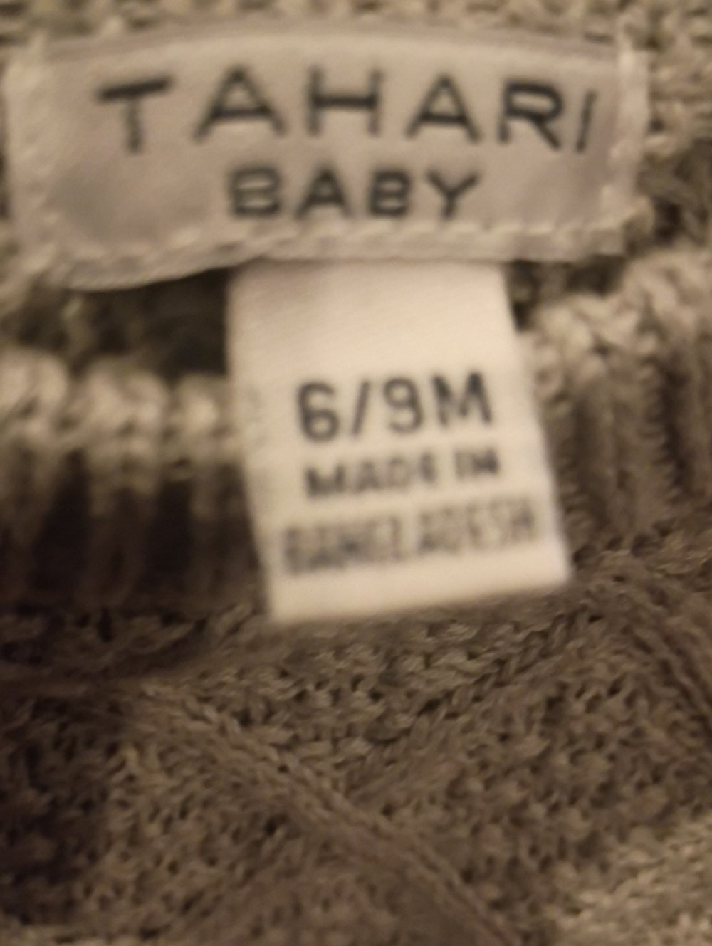 Tahari Baby Knit Crew Sweater in Gray